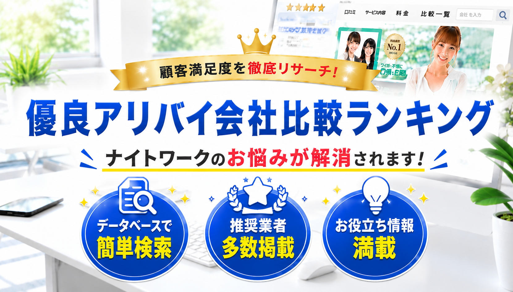 アリバイ会社顧客満足度ランキング